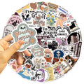 50/100PCS Dark Reading Book Graffiti Stickers Decor Tablets Phone Water Bottle PVC Waterproof Stationery Children Reward Sticker