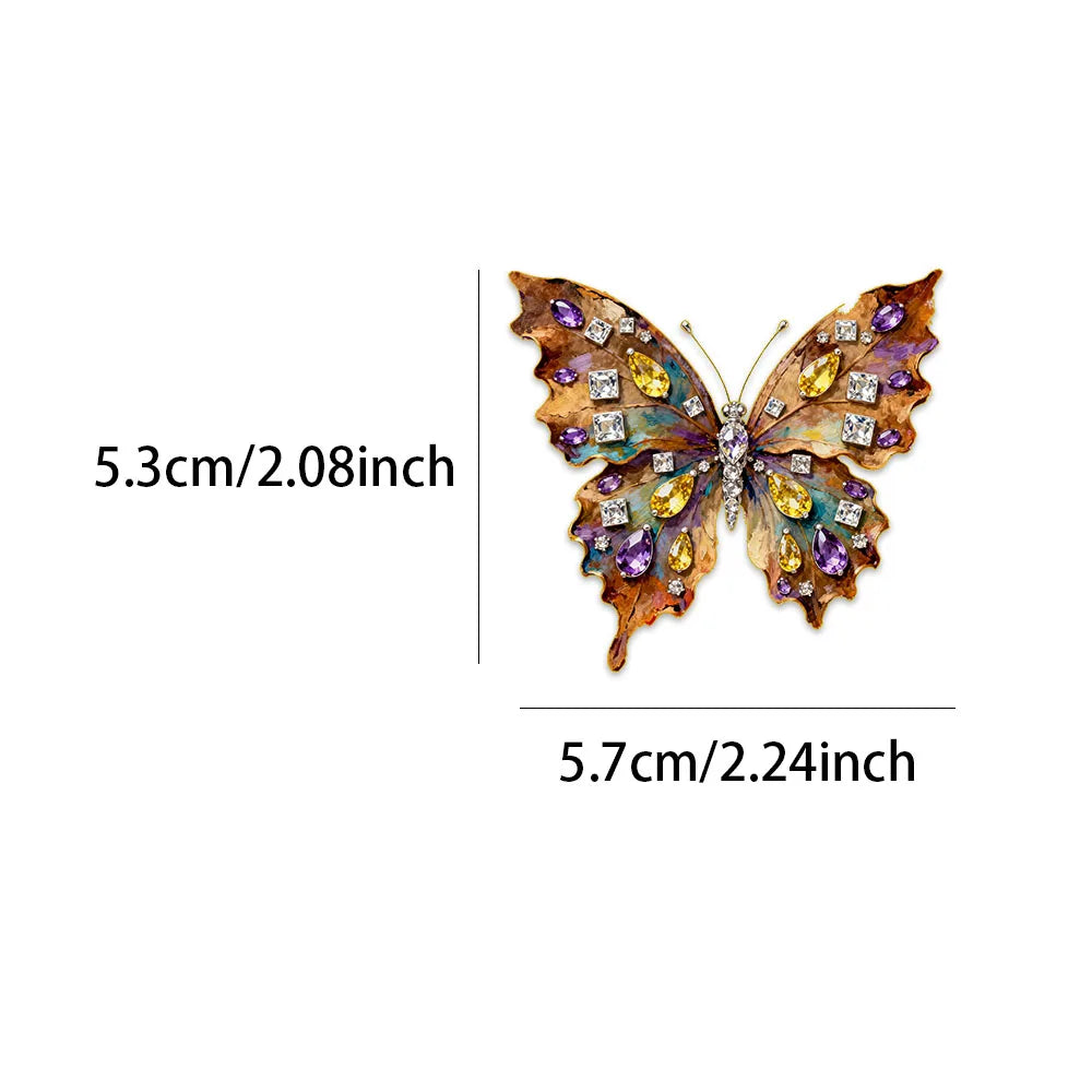 50PCS Gem Butterfly Cartoon Beautiful DIY Sticker Sketchbook Handmade Mobile Luggage Skateboard Waterproof Stickers