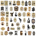 50/100 Pcs Vintage Apothecary Witch Potion Doodle Stickers for Scooter Notebook Suitcase Decals DIY Game Reward Decals