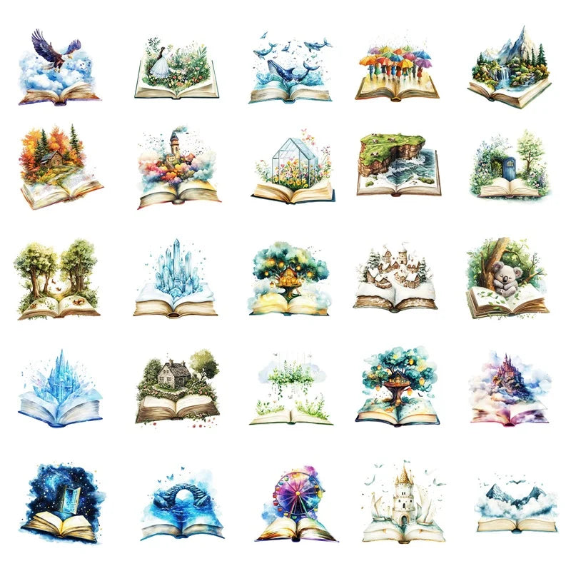 10/30/50PCS Kawaii Kapu Forest Sticky PVC Sticker Aesthetic Stationery DIY Decoration Scrapbooking School Supplies for Kids