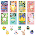 8/16/24Sheets Easter Stickers Egg Decorating Rabbit Stickers Easter Activities Party Favors Games Easter Crafts Gifts Bags