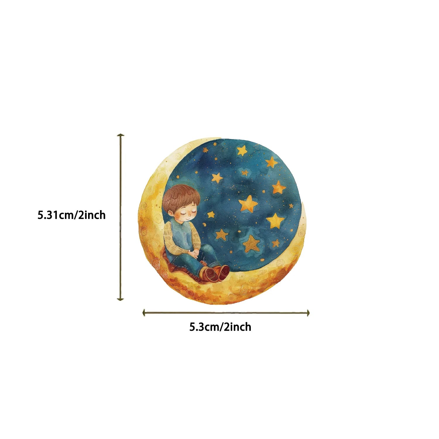50Pcs Transparent Fairy Tale Watercolor Sticker Pack Waterproof Transparent PET Bookkeeping Material Decorative Guitar Notebook