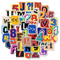 50/100PCS Retro English Alphabet Series Waterproof Decorative Stickers Creative Colorful Stationery Notebook Stickers