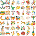 50 PCS Cartoon Color Illustrations, Graffiti Stickers Decorate Guitar Notebook Luggage DIY Waterproof Stickers