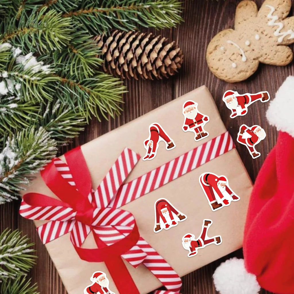 50/100PCS Yoga Santa Claus Cartoon Stickers Decorative Luggage Windows Notebook Stationery Stickers