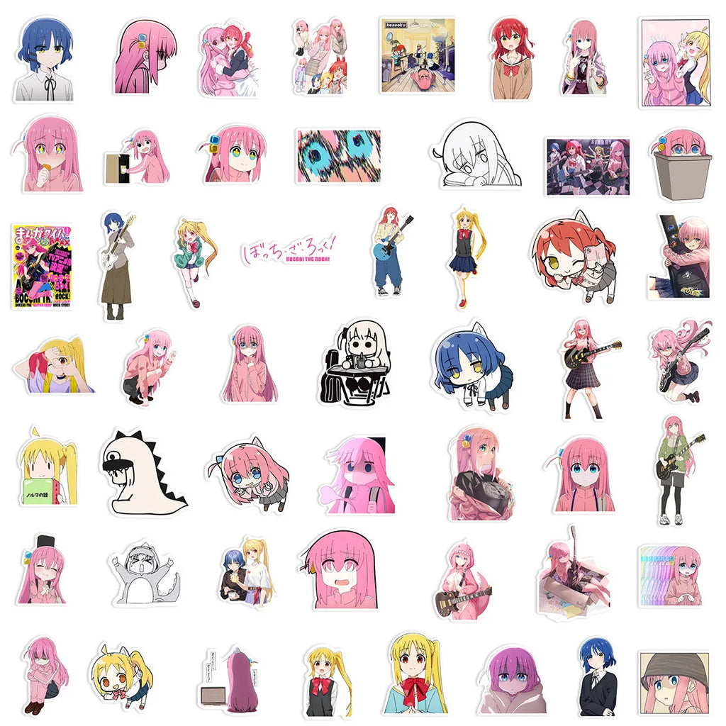 50PCS/Set Anime Stickers DIY Motorcycle Helmet Phone Skateboard Cartoon Decal Sticker Packs