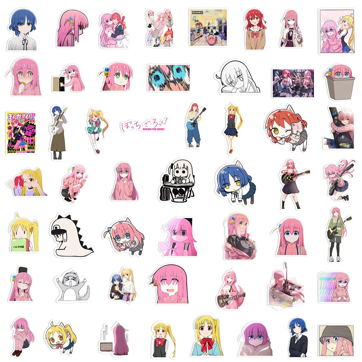 50PCS/Set Anime Stickers DIY Motorcycle Helmet Phone Skateboard Cartoon Decal Sticker Packs