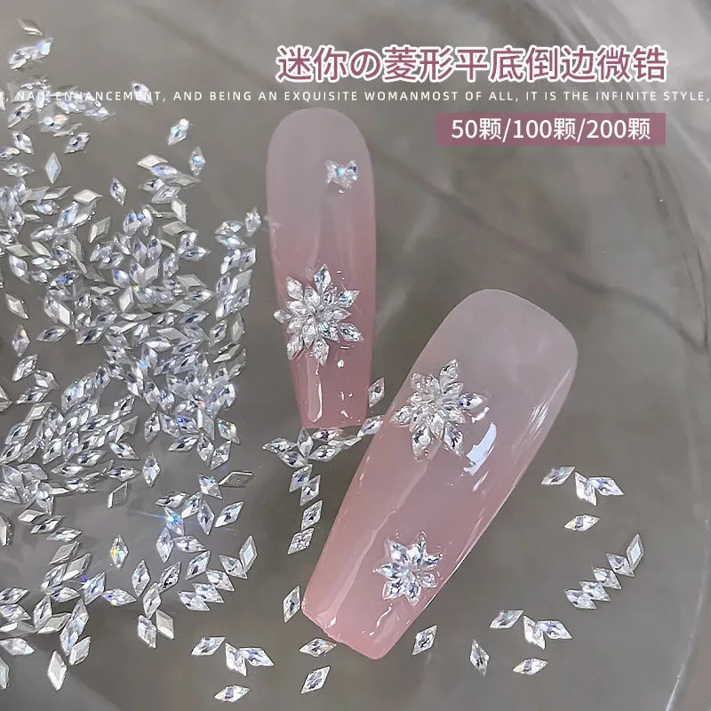 Sparkling Mini Diamond Nail Rhinestones Decorations 3D Luxury Crystal Zircon Nail Art Charms Jewelry 30pc Nail Design Supply DIY