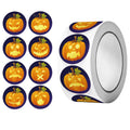 500Pcs Round Roll Cartoon Halloween Trick or Treat Pumpkin Stickers 2.5cm/1'' DlY Craft Decor Scrapbook Labels Gift Sealing