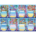8/16/24PCS Fish Tank Stickers DIY Stationery Puzzle Cartoon Creative Waterproof Notebook Pen Holder Reward Stickers