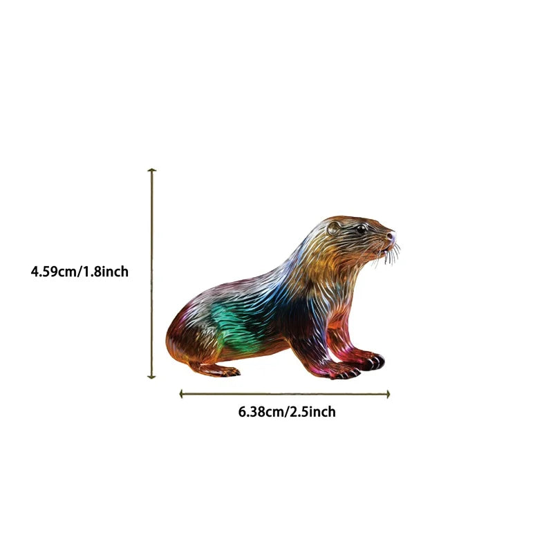 50PCS Color Glass Animals PET Sticky Sticker Aesthetic Korean Stationery DIY Transparent Decoration Scrapbooking School Supplies