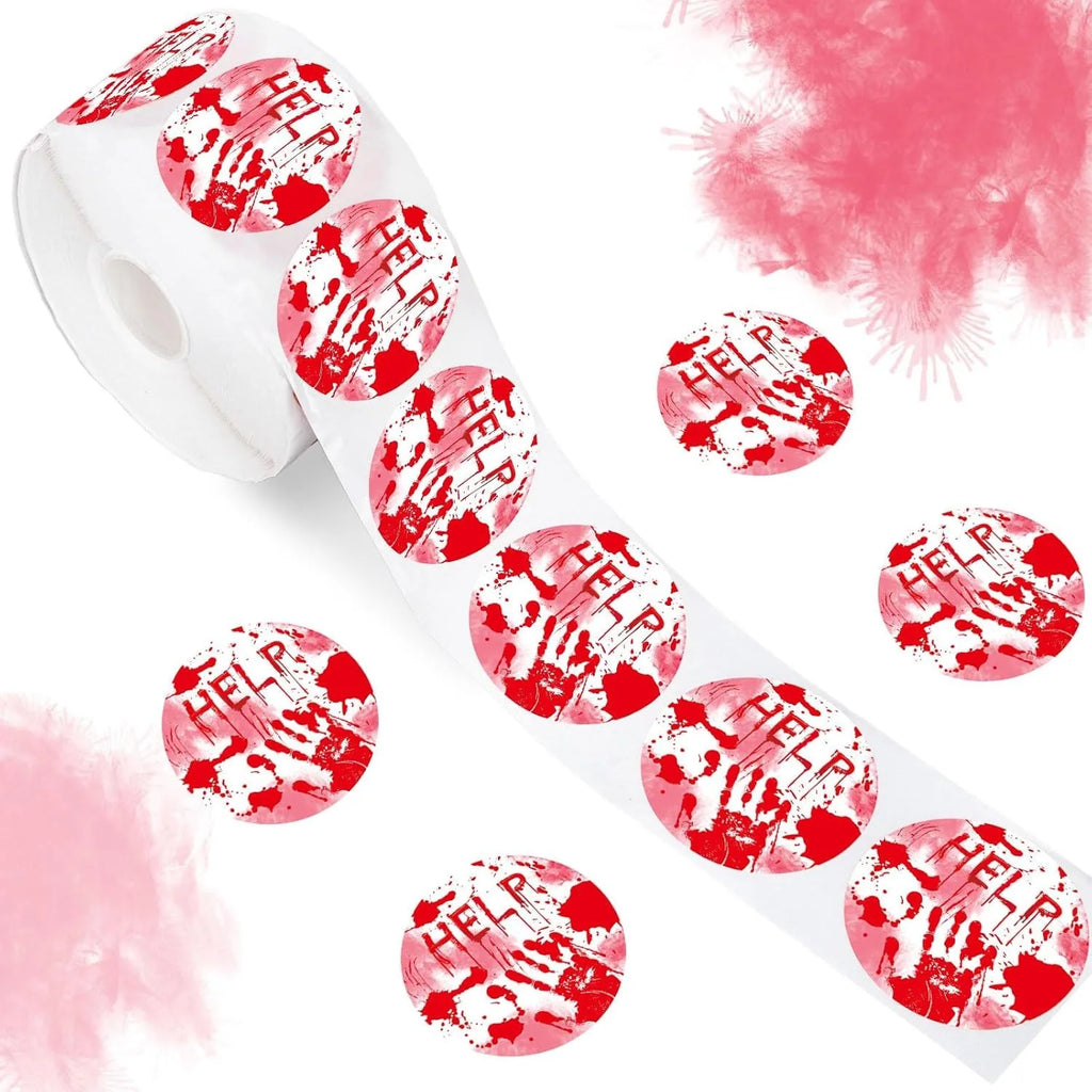 100-500pcs Halloween Blood Stickers for Envelope Gift Card Candy Bag Halloween Decoration Party Supplies,2.5cm