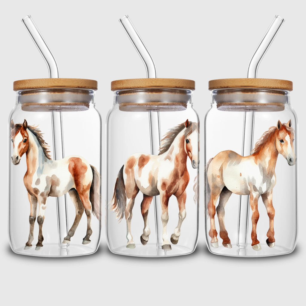 5 Sheets Animal UV DTF Cup Stickers, DTF Friction Transfer Stickers, Waterproof Cow Horse Duck Transfer Stickers