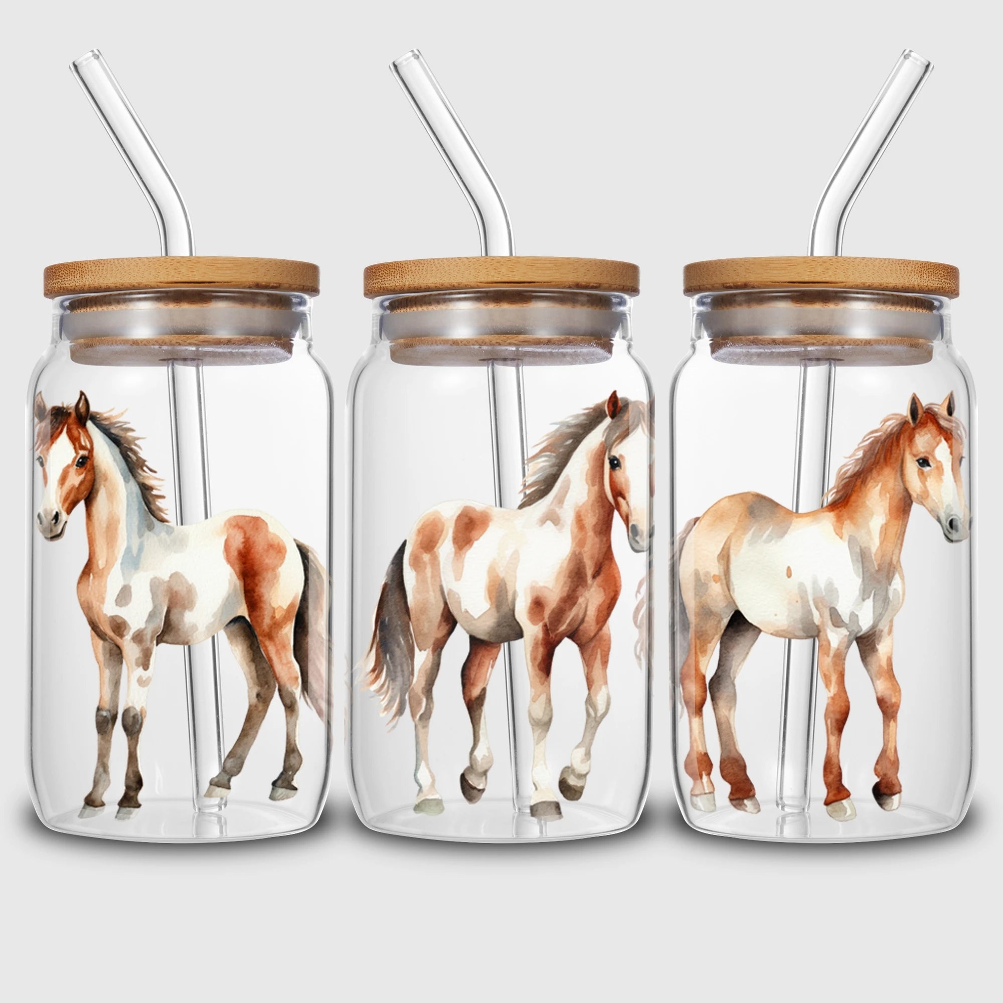 5 Sheets Animal UV DTF Cup Stickers, DTF Friction Transfer Stickers, Waterproof Cow Horse Duck Transfer Stickers