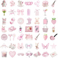 50/100PCS Pink Cartoon Graffiti Stickers Laptop Luggage Skateboard Suitcase Guitar Motorcycle Car Cartoon Retro Guitar Decal