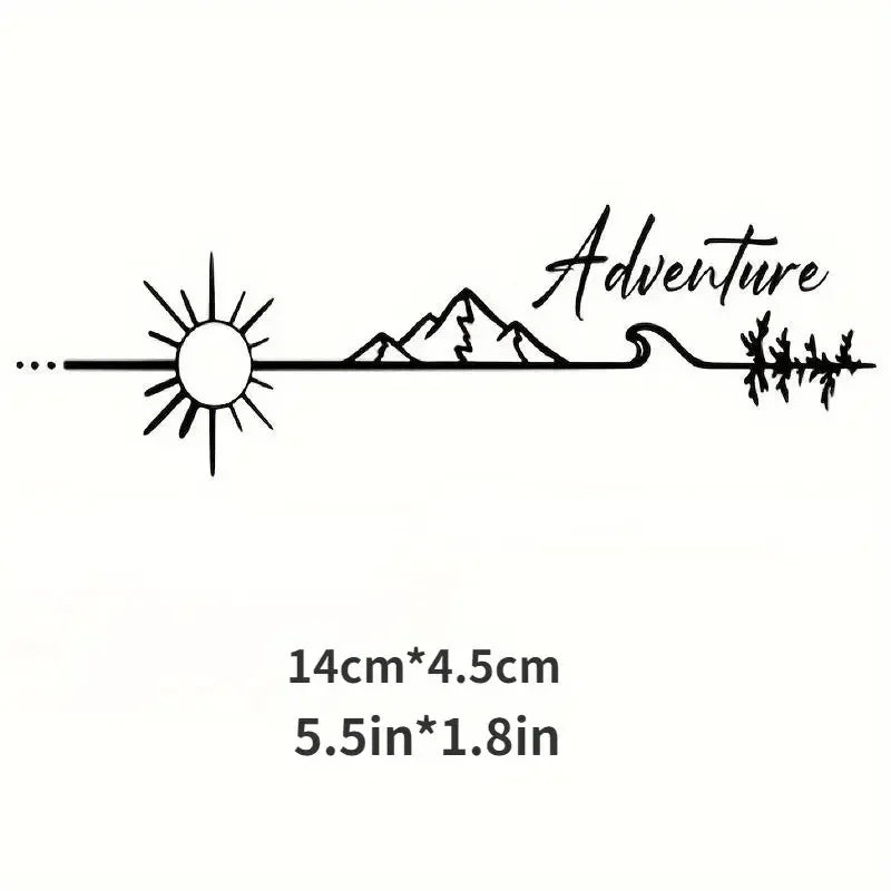 Camping Outdoors Adventure Vinyl Sticker, Camper Van SUV Decoration Decals Car Window Door Vinyl Decals Decoration