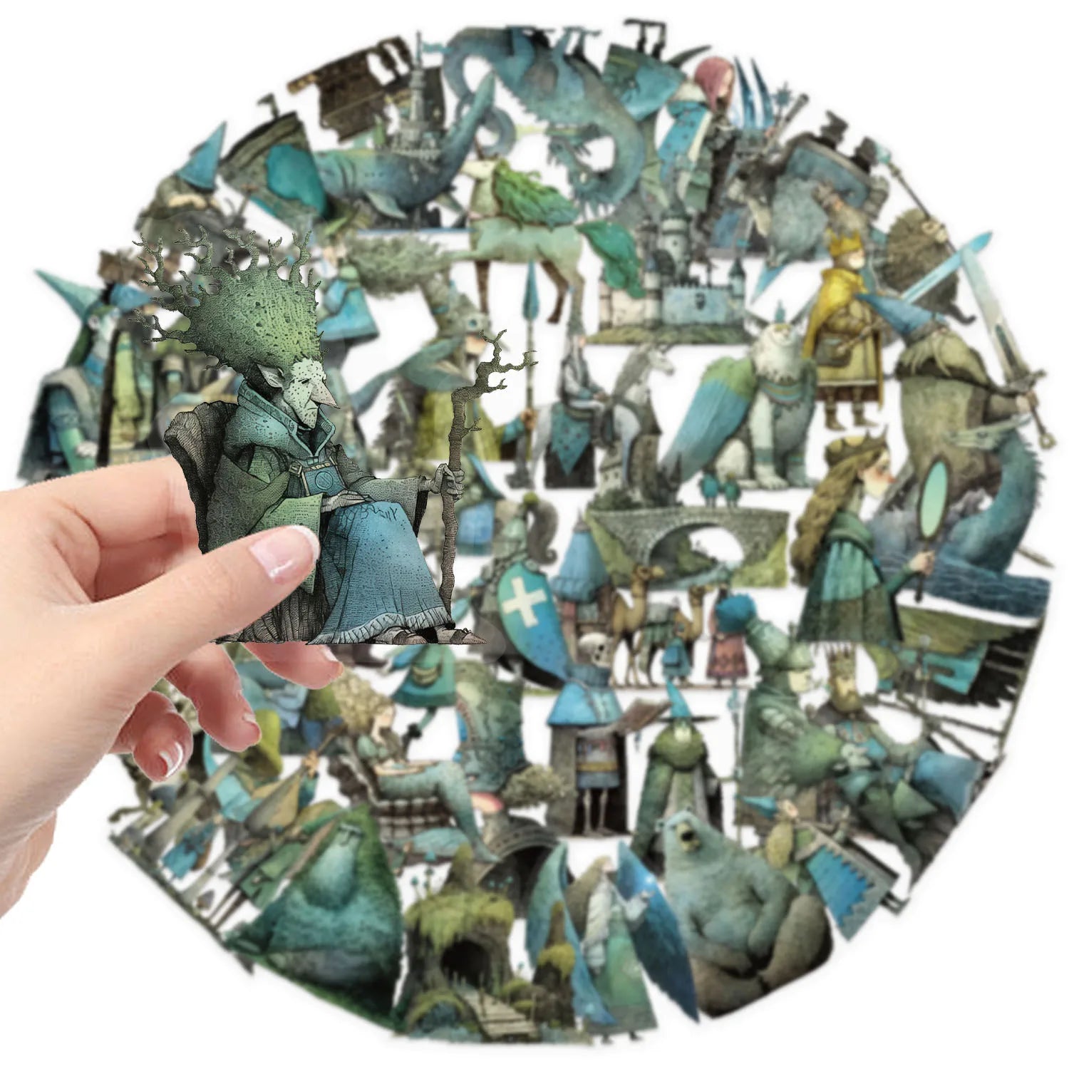 50/100PCS Waterproof Transparent PET Fairy Tale Magic World Sticker Pack - Decor Helmet Notebook Stationery