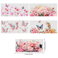 5 Sheets Plant UV DTF Cup Stickers, DTF Friction Transfer Stickers, Waterproof Flower Transfer Stickers for 16oz Glass Cups