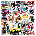 55/110PCS Breakdance Cartoon Graffiti Stationery Notebook Stickers Car Luggage Bottle Stickers