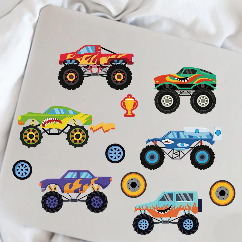 8PCS Cool Off road Vehicle Graffiti Fun Stickers DIY Phone Case Laptop Water Cup Motorcycle Toy Stickers