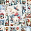 50PCS Winter Christmas Cute Snowy Creative Decoration DIY Phone Case Luggage Tablet Puzzle Toy Stickers