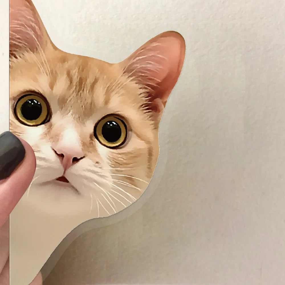 50/100 Pcs Clear Cartoon HD Cat Waterproof Stickers DIY for Phone Scrapbook Suitcase Wall Helmet Headphone Decals