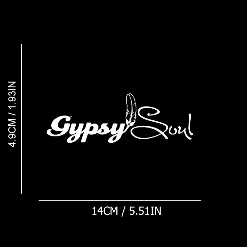 GYPSY SOUL FEATHER Vinyl Die Cut Bumper Car Stickers For Truck Bike Scooter Snowmobile Wall Art JDM Universal Silhouette Decals