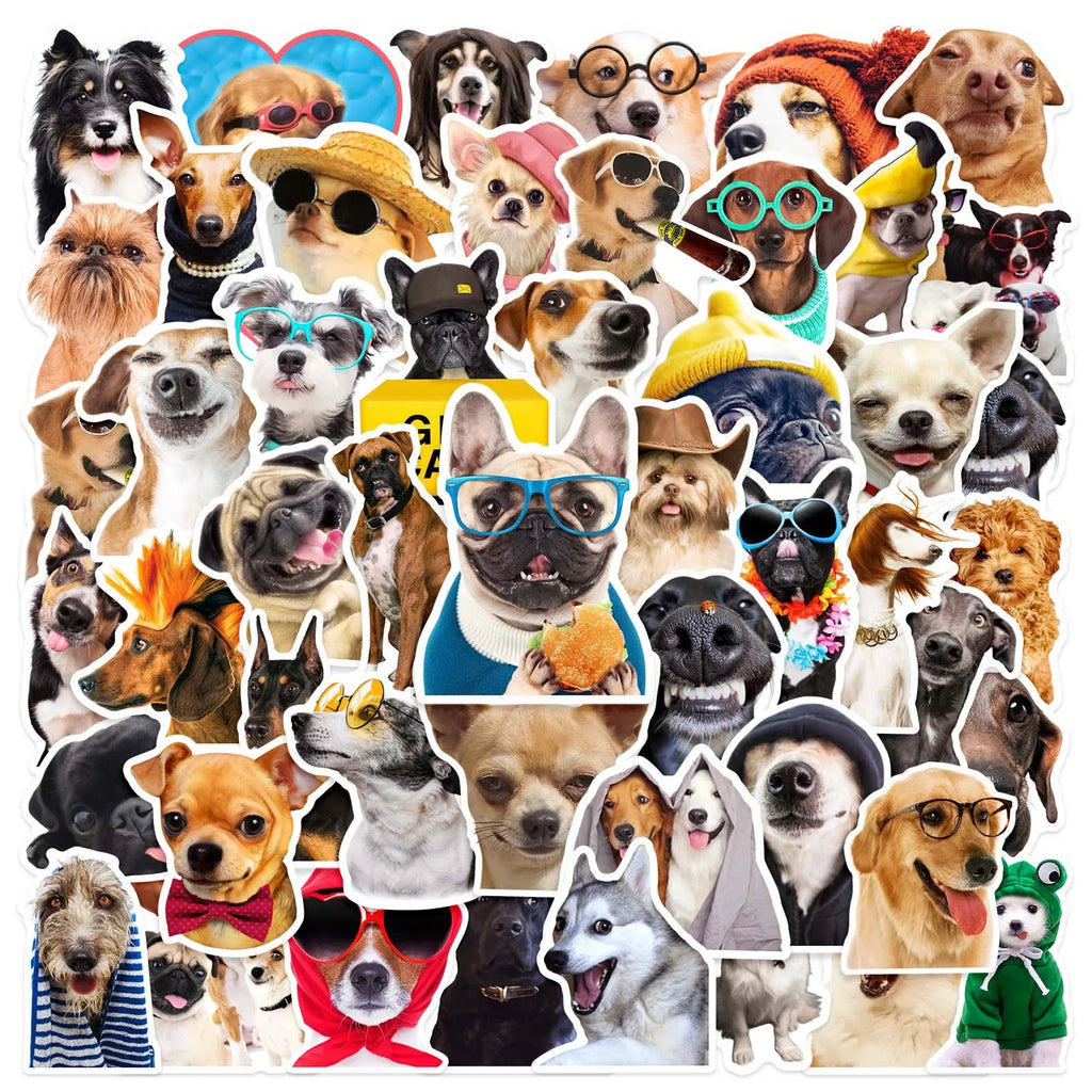50/100PCS  Cartoon Life Dog PVC Sticker Aesthetic Decoration Scrapbooking Stationery School Supplies for Reward