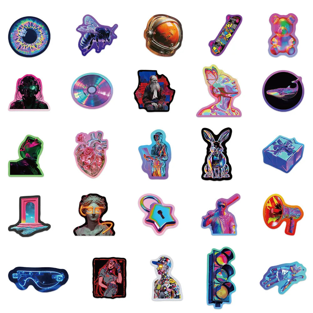 50Pcs Punk Handsome Sticker Decals Decoration For DIY Phone Notebook Suitcase Laptop Fridge Kids Stickers For Stationary
