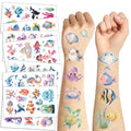 10 Sheets Sea Animals Tattoo Sticker Temporary Fake Tattoo Arm Hands Body Stickers