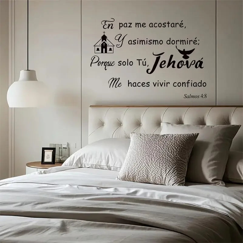 1pc Spanish Motivational Wall Decals Compatible for Spanish Classrooms/ Homeschool - Peel & Stick Quote Stickers with Spanish Ph