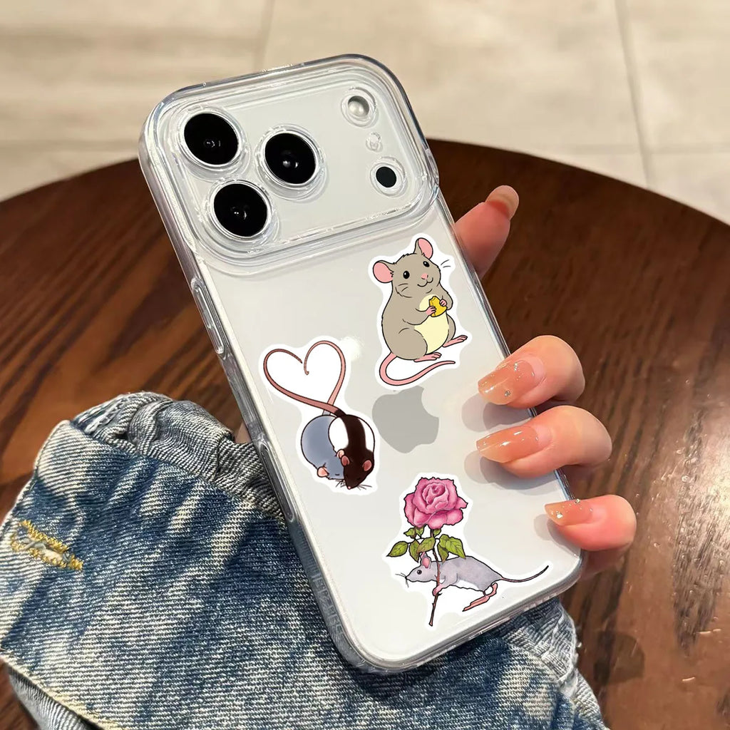 50/100 Pcs Cartoon Funny Rat Stickers School DIY Game for Suitcase Notebook Skate Cup Removable Waterproof Decals