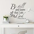 1pc, Wall Sticker, Quotes Words Design Vinyl Decal Be Still And Know I Am God Decor Quote Wall Sticker Motivational Wall Decals