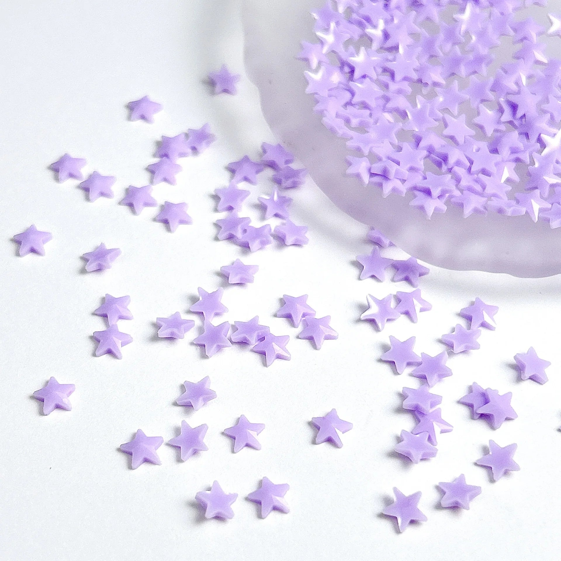 30pcs Sweet Mini Star Nail Charms Multi Colors Pentagram Resin Rhinestones Nail Art Decorations DIY Nail Art Accessory Materials