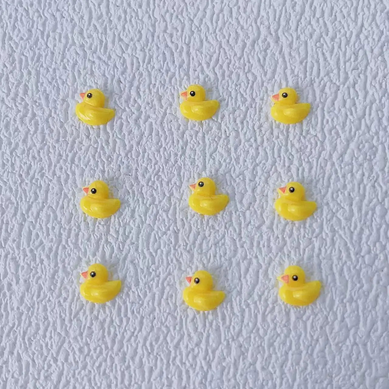 50pcs Cartoon Yellow Duck Nail Art Accessories 3D Flatback Resin Nail Charms Decorations DIY New Manicure Design Supplies Parts