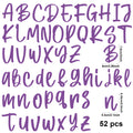 52 sheets of 3-inch A-Z pattern, 2.5-inch A-Z pattern UV DTF transfer letter stickers, waterproof letter wipe transfer stickers