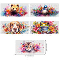 5 sheet Animal UV DTF Cup Stickers, DTF Transfer Stickers, Waterproof Wipe Transfer Paper for 16oz Glass, Mug, Crafts, Furniture