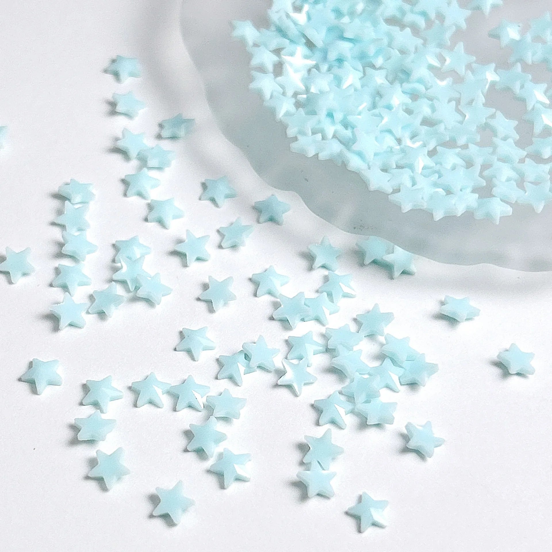 30pcs Sweet Mini Star Nail Charms Multi Colors Pentagram Resin Rhinestones Nail Art Decorations DIY Nail Art Accessory Materials