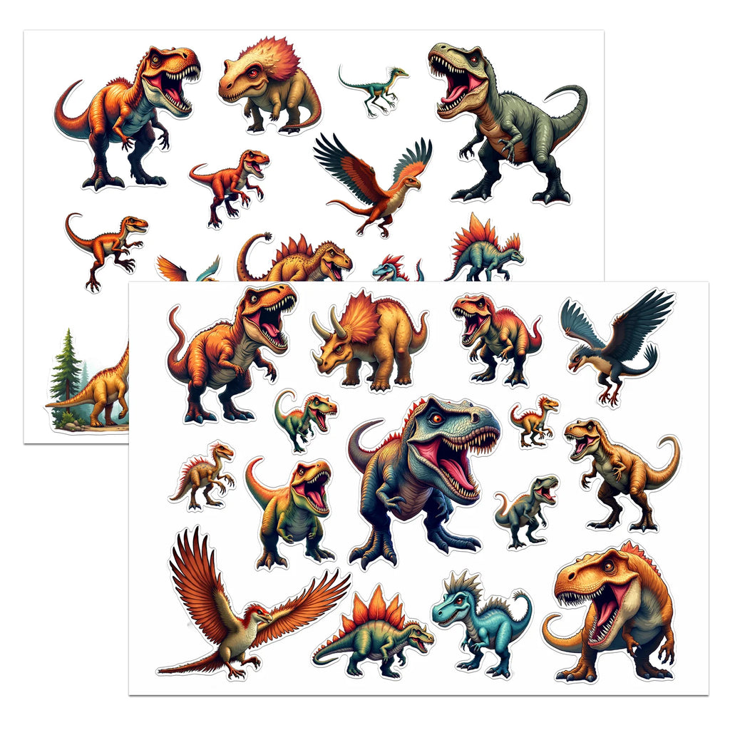 30Pcs/Set Irregular HD Dinosaurs Waterproof Stickers Reusable/No Residue DlY Craft Decoration Graffiti Scrapbooking Labels