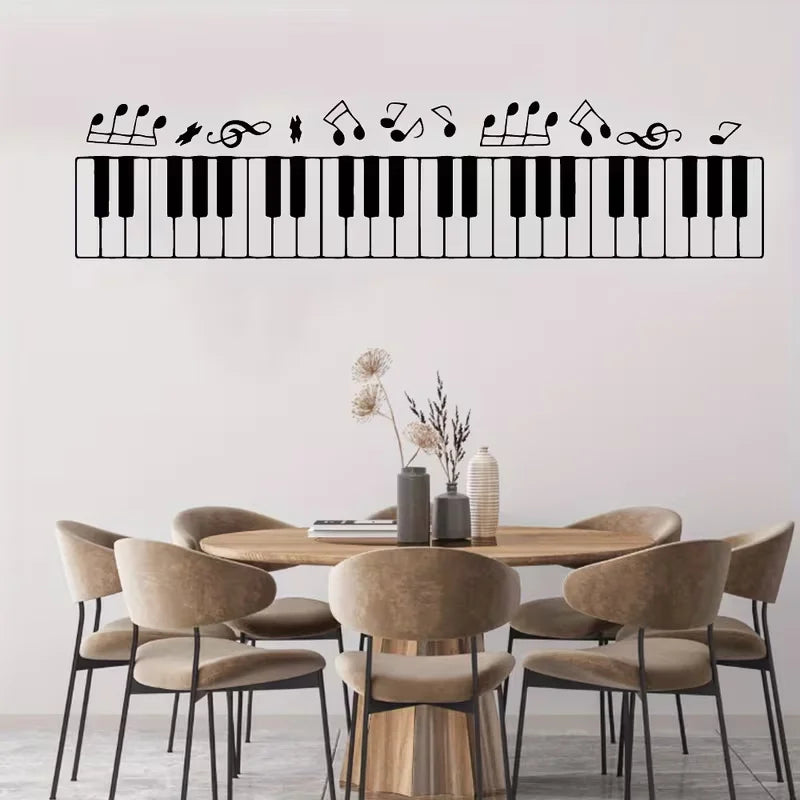 Piano Decorative Sticker Waterproof Home Decor Living Room Bedroom Home Decoration Accessories