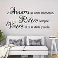 1pc Inspirational Italian Quote "Always Love Yourself, Laugh Forever, Language Doesn't Matter" Wall Decal - Removable Self-Adhes