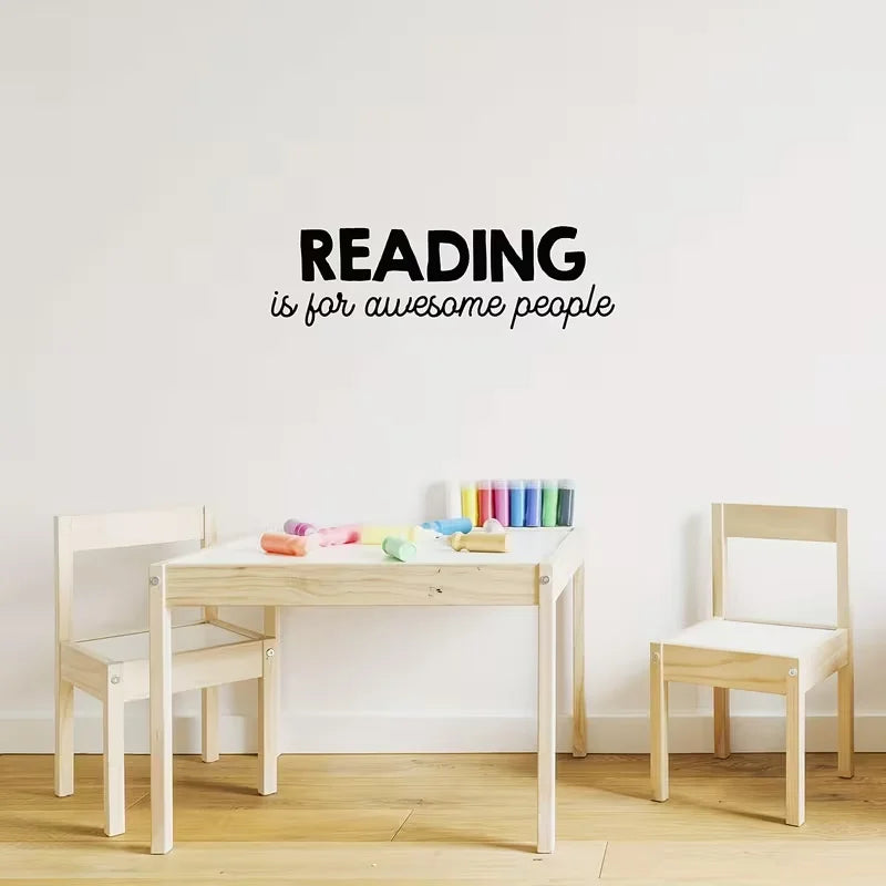 Reading is for Awesome People" Inspirational Quote Vinyl Wall Decal - Perfect for Home, School, Office, or Teen Bedroom Decor