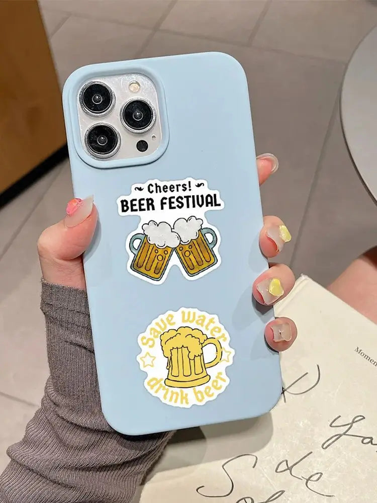 55/110PCS Funny Beer Personality Graffiti Sticker Car Luggage Water Cup Stationery Notebook Sticker