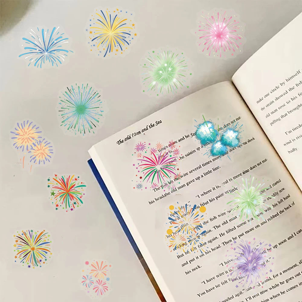 50PCS Flower Stickers Laptop Scrapbooking Family Cafe Room Scrapbooking Creative Cafe Living Landscape Creative Sticker