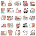 50pcs Stickers Cute Bear Couple DIY Toy Doodles Decorative Graffiti Decal Phone Bottles Scrapbook Waterproof