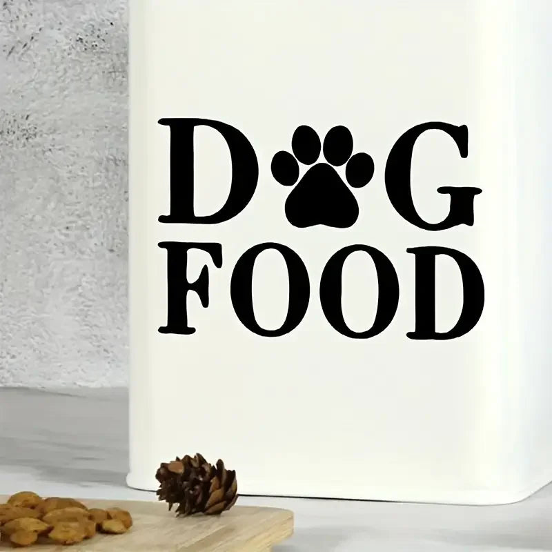 1pc Creative PVC Wall Sticker, Dog Food Slogan Dog Paw Print, Waterproof Self-Adhesive Wall Sticker For Bedroom, Entryway, Livin
