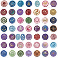 50/100PCS Seal Stamp Graffiti Stickers Collection Scrapbooking Coffee Laptop Bicycle Waterproof Suitcase Motorcycle Retro Decal