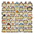 50/100Pcs HD Watercolor Forest Animal Stickers Thick Waterproof for Phone Thermos Skate Diary Stationery Box File Holder Deals