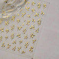 Luxury Metal Hand Painting Nail  Stickers Gold Silver Flowers Nail 3D Decorations Sticker DIY Adhesive Manicure Accessory Decals
