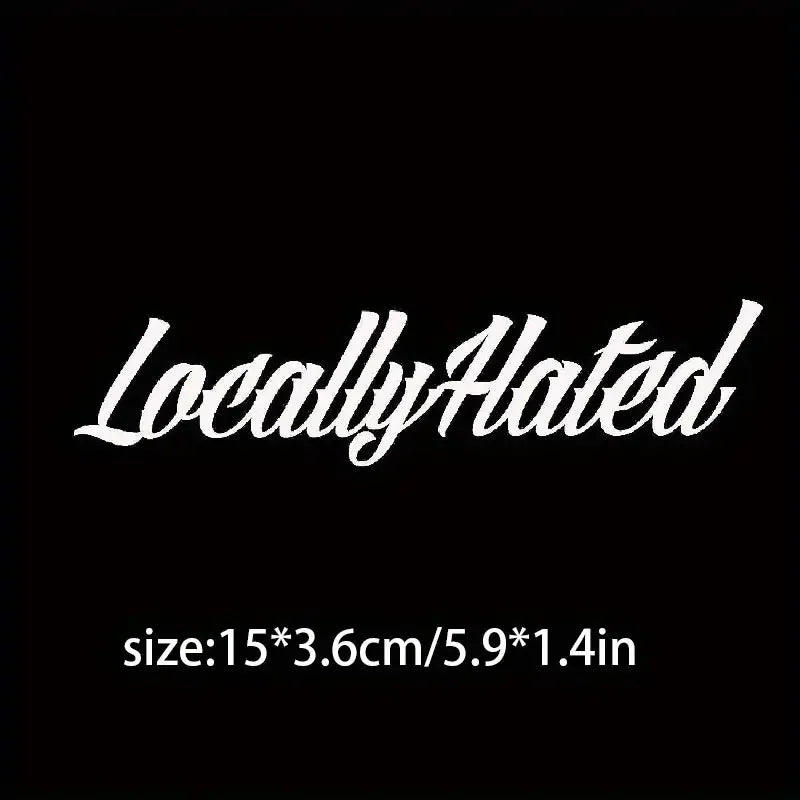 Shineweb Auto Car Sticker Locally Hated Letters Reflective Car Sticker Car Vehicle Body Window Decals Sticker Decor